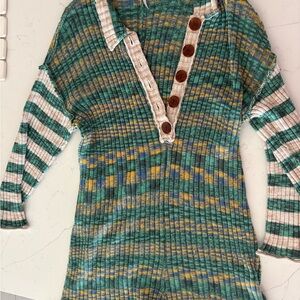 Free People Multicolor Knit Sweater